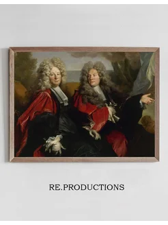 Постер Portrait de deux échevins - Nicolas de Largillière