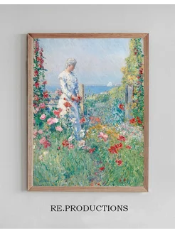 Постер In the Garden (Celia Thaxter in Her - Childe Hassam