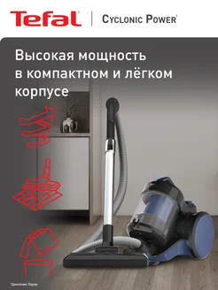 Пылесос для дома Cyclonic Power TW1931RH с контейнером