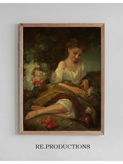 Постер Blumenmädchen - Anselm Feuerbach