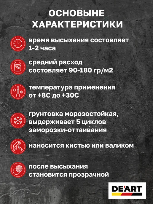 De’art Грунтовка для стен под обои и покраску 5л, 1 л, фото 3