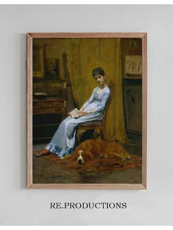 Постер The Artist’s Wife and His Setter Dog - Thomas Eakins