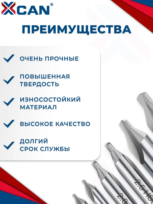 XCAN Сверло по металлу центровочное 1-5 мм тип А, 6шт, 6 шт, фото 3