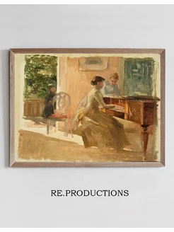 Постер In the Drawing-room at Haiko - Albert Edelfelt