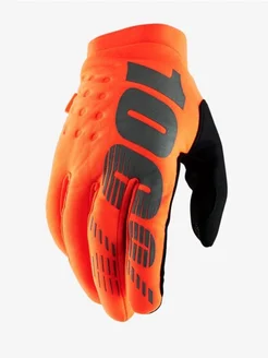 Мотоперчатки 100% Brisker Glove Fluo Orange Black