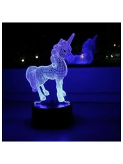 Светодиодный ночник 3d светильник led rgb 7 цветов (