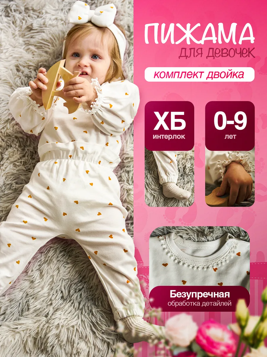 Комплект для новорожденной девочки боди штанишки повязка