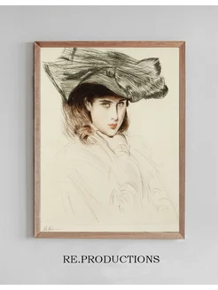 Постер Portrait of a Young Lady with - Paul César Helleu