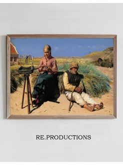 Постер Figures in a landscape. Blind - Michael Ancher