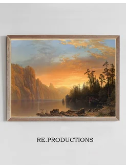 Постер Sunset in California - Albert Bierstadt