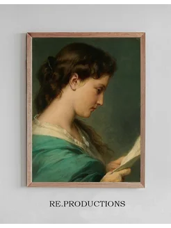 Постер Woman Reading a Letter - Franz Xaver Winterhalter