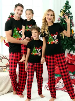 Футболка новогодняя с принтом для фотосессии Family look Gwyns Chany 274251744 купить за 566 ₽ в интернет-магазине Wildberries