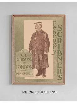 Постер February Scribner’s - Charles Dana Gibson