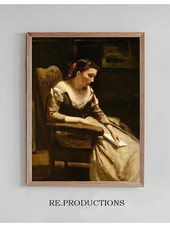 Постер The Letter - Jean-Baptiste-Camille Corot