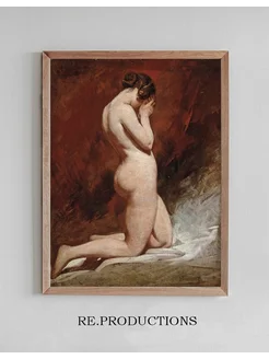 Постер Kneeling nude - William Etty