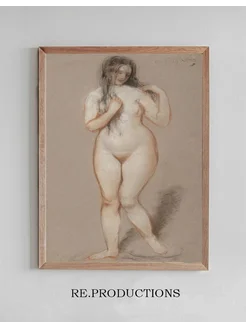 Постер Standing Female Nude - William Etty