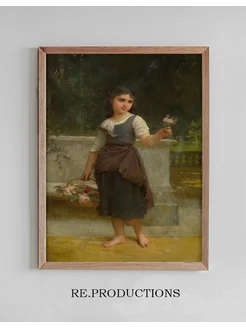 Постер The Flower Girl - Émile Munier