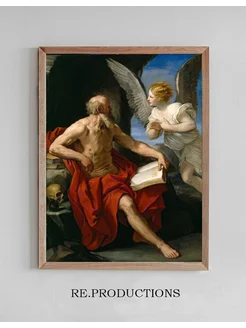 Постер The Angel Appearing to St. Jerome - Guido Reni