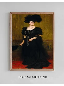 Постер Portrait of Madame Lebreton - Eugen von Blaas