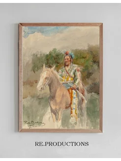 Постер Indian on Horseback - Rosa Bonheur