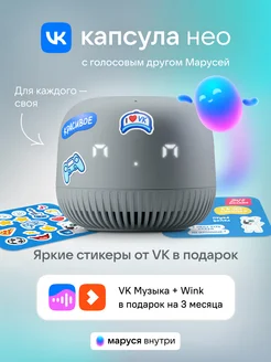 Умная колонка Капсула Нео с Марусей, серый VK 274312826 купить за 2 452 ₽ в интернет-магазине Wildberries