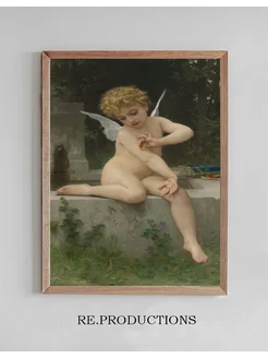 Постер L’amour Au Papillon - William Bouguereau