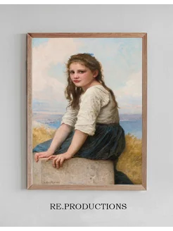 Постер Au Bord De La Mer - William Bouguereau