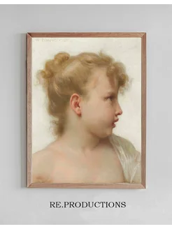 Постер Etude, tête de petite fille - William Bouguereau