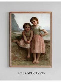 Постер Sisters on the Shore - William Bouguereau