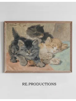 Постер Three Kittens - Henriëtte Ronner-Knip