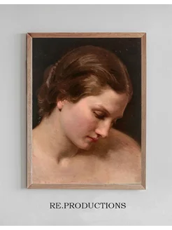 Постер Visage de femme de profil - William Bouguereau