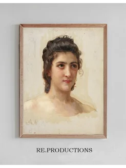 Постер Portrait Study of Gabrielle - William Bouguereau