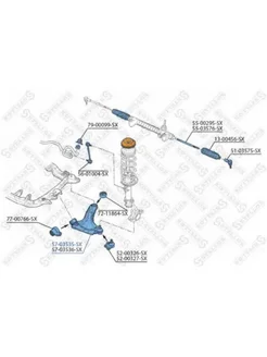 Рычаг подвески 57-03535-SX слева нижний Opel Meriva 03>