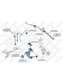 Рычаг подвески 57-03637-SX справа Mini Cooper all 01>