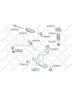 Рычаг подвески 57-00896-SX слева Hyundai Matrix 01>