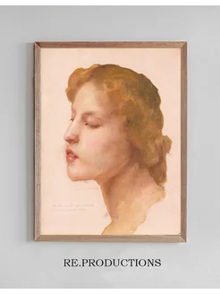 Постер Study Of A Woman’s Head - William Bouguereau