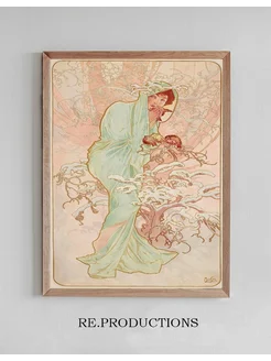 Постер Les Saisons 1 - Alphonse Mucha