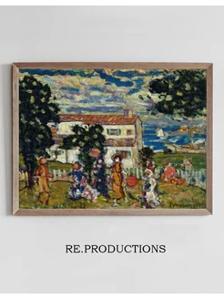 Постер New England Village - Maurice Prendergast