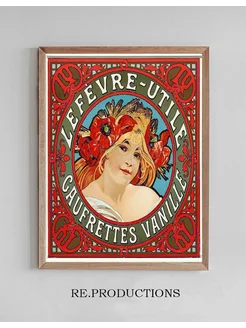 Постер Lefèvre – Utile Gaufrettes Vanille - Alphonse Mucha