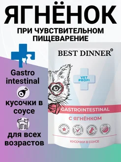 Корм Gastrointestinal для кошек, для жкт, ягнёнок 85гр Best Dinner 274486570 купить за 125 ₽ в интернет-магазине Wildberries