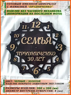 Часы (циферблат) именные с фамилией "Прудниченко" 30 см АПЕЛЬСИН МАРКЕТ 274504553 купить за 1 461 ₽ в интернет-магазине Wildberries