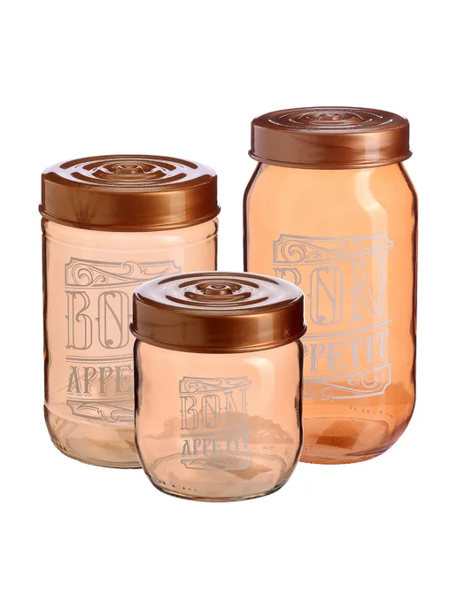 Банка для сыпучих продуктов стекло с крышкой 660 мл - фото 11