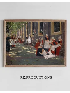 Постер The Courtyard of the Orphanage in - Max Liebermann