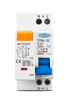 Дифференциальный выключатель TPNL-32 C20 Tomzn 274511990 купить за 1 005 ₽ в интернет-магазине Wildberries