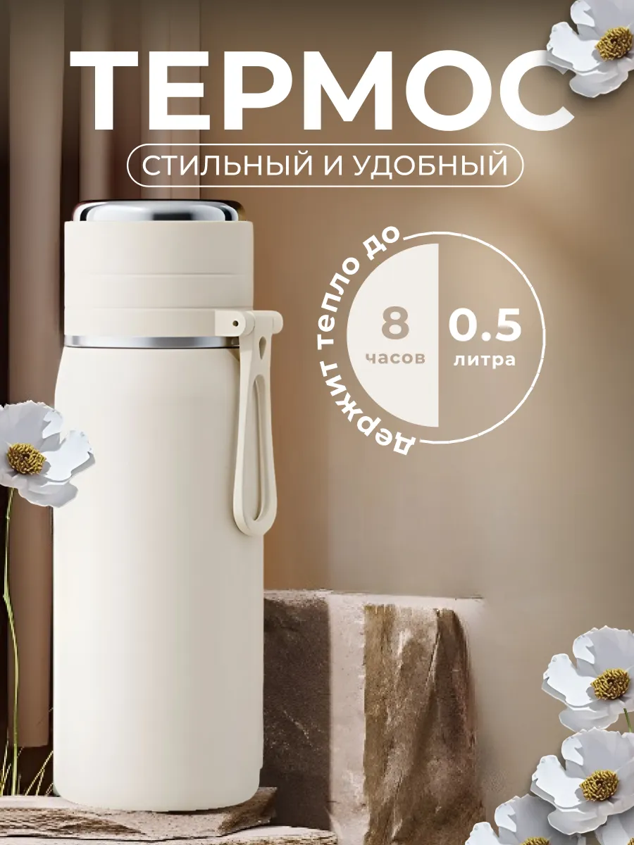 Мини термос для чая и кофе,...