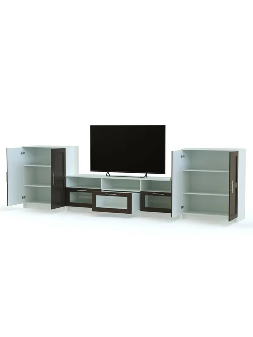 BestMebel Тумба под ТВ Бримнес Brimnes 1, 300х40х105 см, белый, фото 2