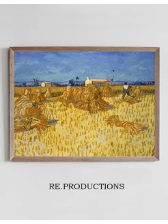 Постер Corn Harvest in Provence - Vincent van Gogh