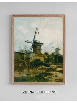 Постер Windmills on Montmartre - Vincent van Gogh