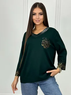 Кофта вязаная стразы YASHiDi 274602108 купить за 3 162 ₽ в интернет-магазине Wildberries