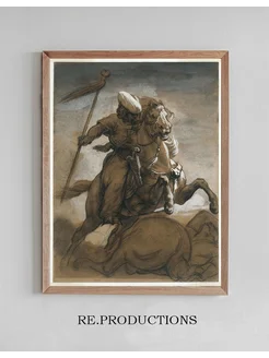 Постер Turkish Cavalier in Combat - Théodore Géricault